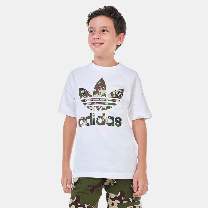adidas Originals Kids' Camouflage T-Shirt (Older Kids) White adidas Originals Kids' Camouflage T-Shirt (Older Kids) White image number 0