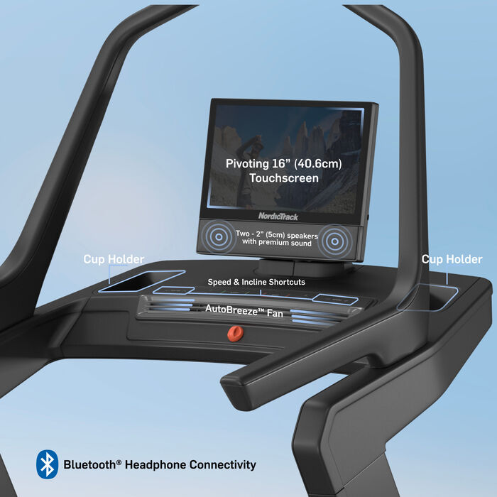 NordicTrack X16 Treadmill Black NordicTrack X16 Treadmill Black image number 2
