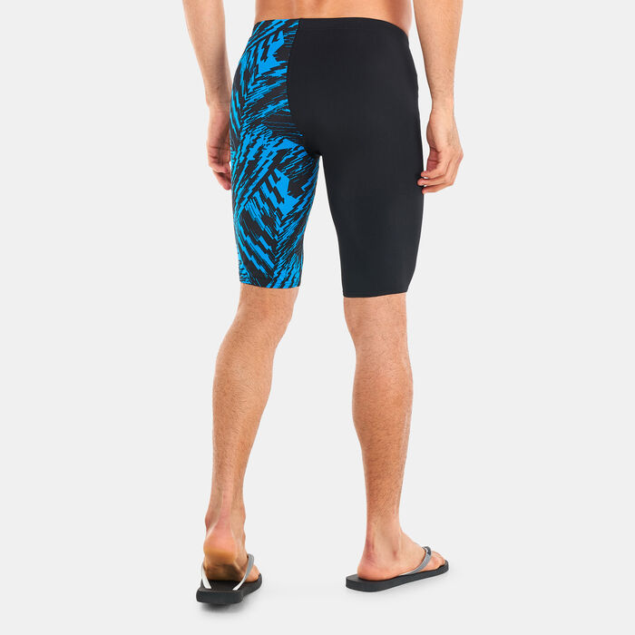 Speedo Men's Allover V-Cut Swimming Jammer Shorts Black Speedo Men's Allover V-Cut Swimming Jammer Shorts Black image number 1