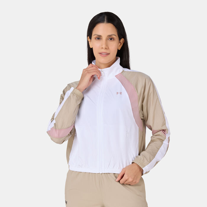 Under Armour Women's Icon Crinkle Training Jacket White Under Armour Women's Icon Crinkle Training Jacket White image number 0