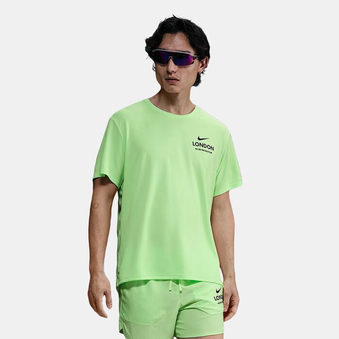 Nike Men's Miler Running T-Shirt Green Nike Men's Miler Running T-Shirt Green image number 0