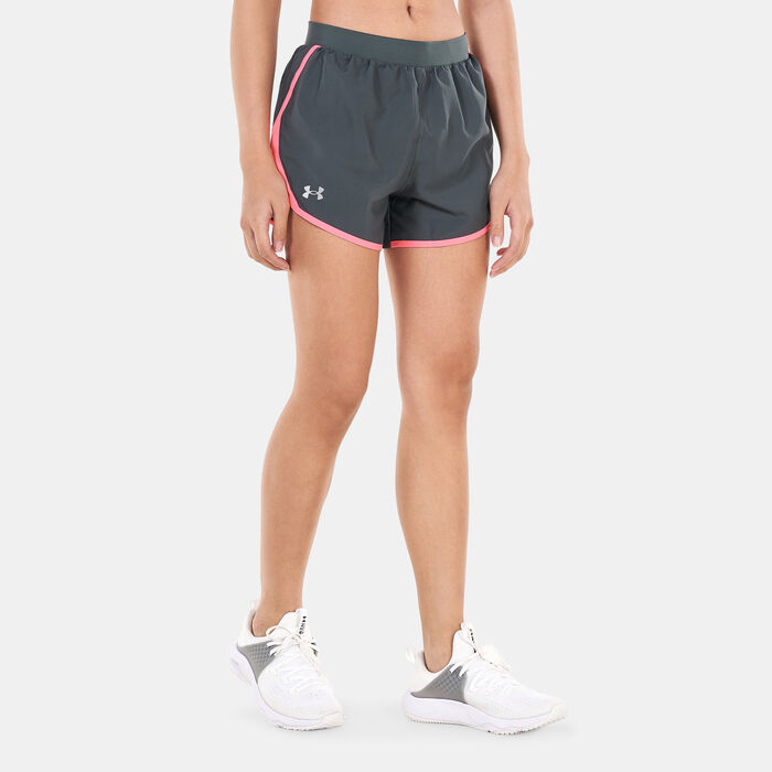 Under Armour Women's UA Fly-By 2.0 Shorts Grey Under Armour Women's UA Fly-By 2.0 Shorts Grey image number 1