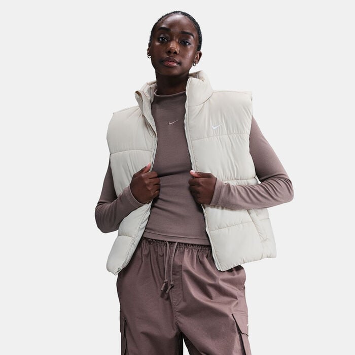 Nike Women's Sportswear Classic Therma-FIT Puffer Vest White Nike Women's Sportswear Classic Therma-FIT Puffer Vest White image number 0