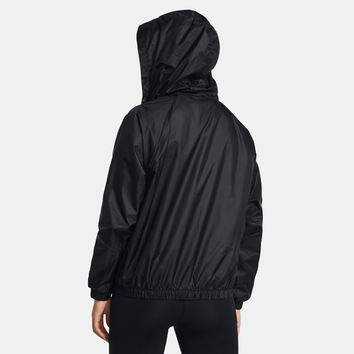 Under Armour Women's Rival Windbreaker Jacket Black Under Armour Women's Rival Windbreaker Jacket Black image number 1