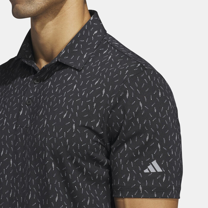 adidas Men's Ultimate365 Allover Print Polo Shirt Black adidas Men's Ultimate365 Allover Print Polo Shirt Black image number 3