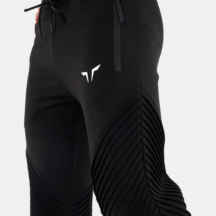 SQUATWOLF Men's Statement Ribbed Joggers Black image number 3