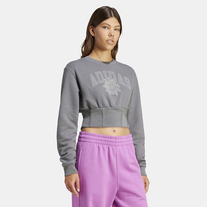 adidas Originals Women's Logo Sweatshirt Grey adidas Originals Women's Logo Sweatshirt Grey image number 2