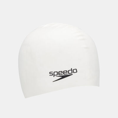 Speedo Plain Flat Swimming Cap White Speedo Plain Flat Swimming Cap White
