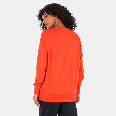 Nike Women's Sportswear Fleece Crew Sweatshirt Orange Nike Women's Sportswear Fleece Crew Sweatshirt Orange