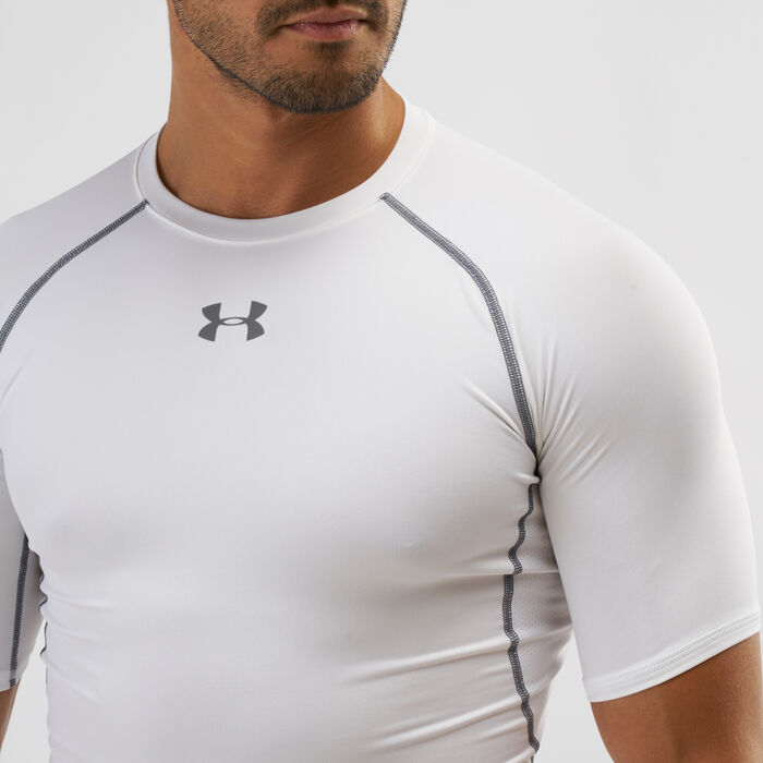 Buy Under Armour Men's HeatGear® Armour Compression T-Shirt White in KSA  -SSS