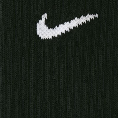 Nike Men's Everyday Lightweight Training Crew Socks (3 Pack) Black Nike Men's Everyday Lightweight Training Crew Socks (3 Pack) Black