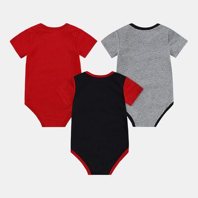 Jordan Kids' Brooklyn Essentials Bodysuits (3-Pack) Red
