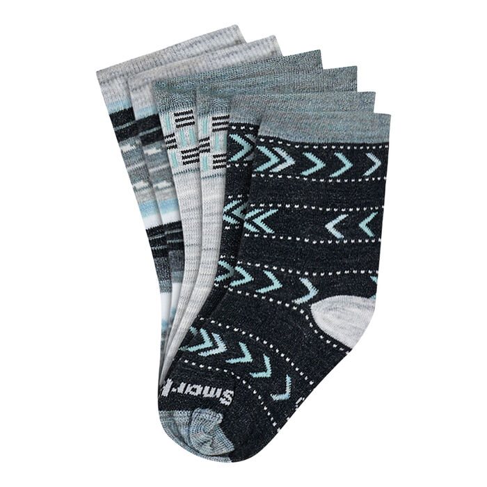Smartwool Kids' Booties - 3 Pack (Baby & Toddler) Grey Smartwool Kids' Booties - 3 Pack (Baby & Toddler) Grey image number 0
