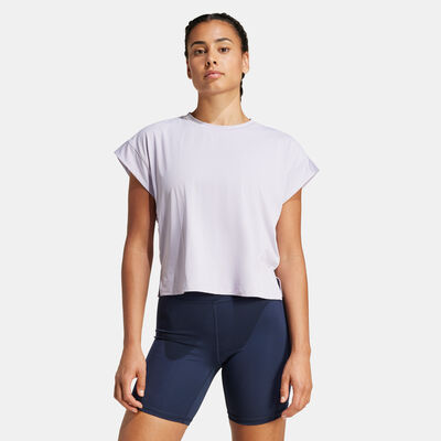 adidas Women's Studio Training T-Shirt Purple adidas Women's Studio Training T-Shirt Purple