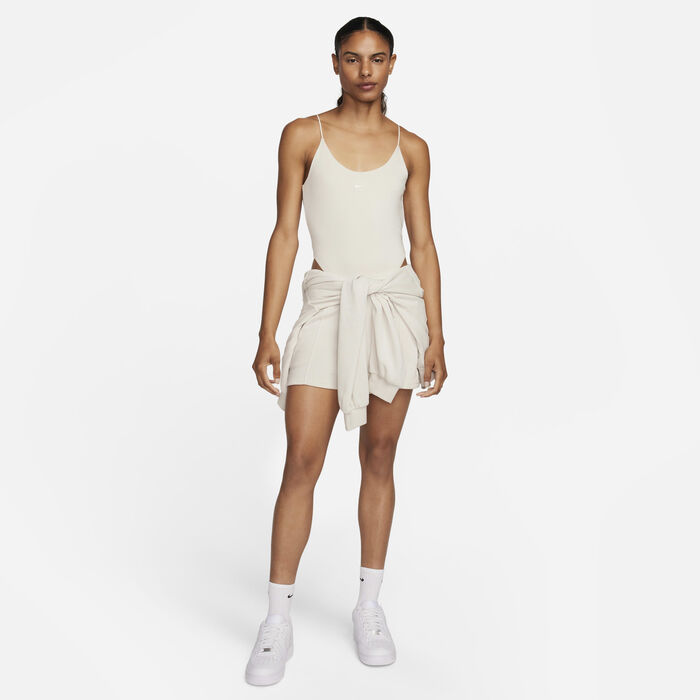 Nike Women's Sportswear Chill Cami Bodysuit Ivory image number 5
