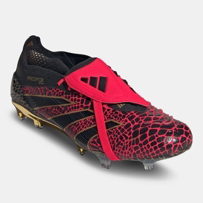 adidas Men's Predator Elite Fold-Over Tongue Firm Ground Boots Black adidas Men's Predator Elite Fold-Over Tongue Firm Ground Boots Black image number 1