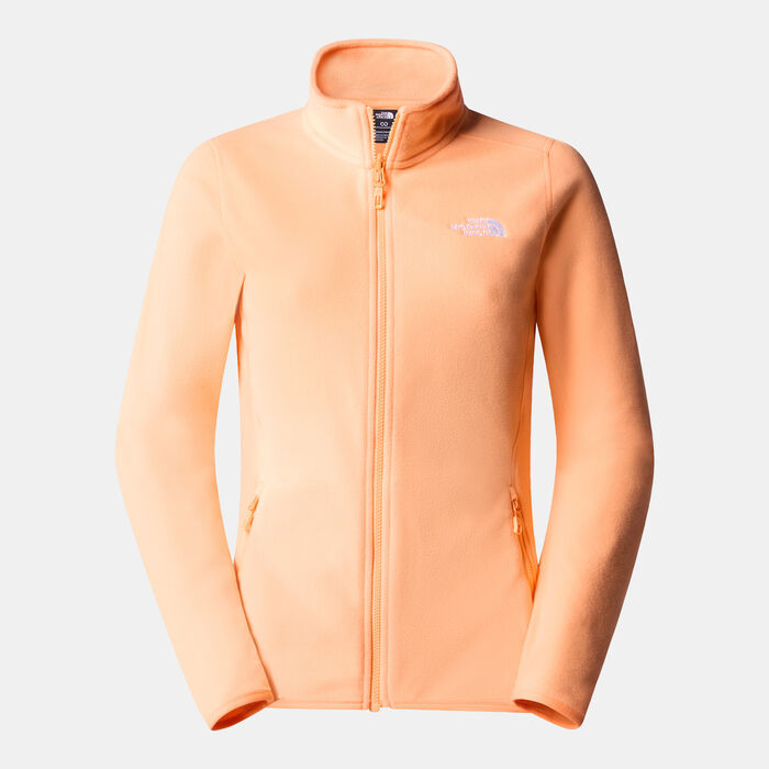 The North Face Women's 100 Glacier Fleece Hiking Jacket Orange image number 0