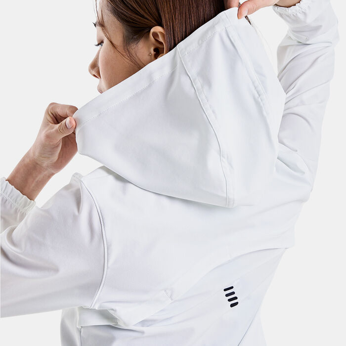 Under Armour Women's OutRun The Storm Running Jacket White image number 5