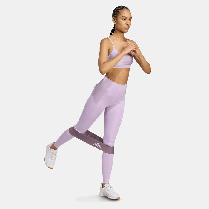 adidas Women's Optime Essentials Training Leggings Purple image number 2