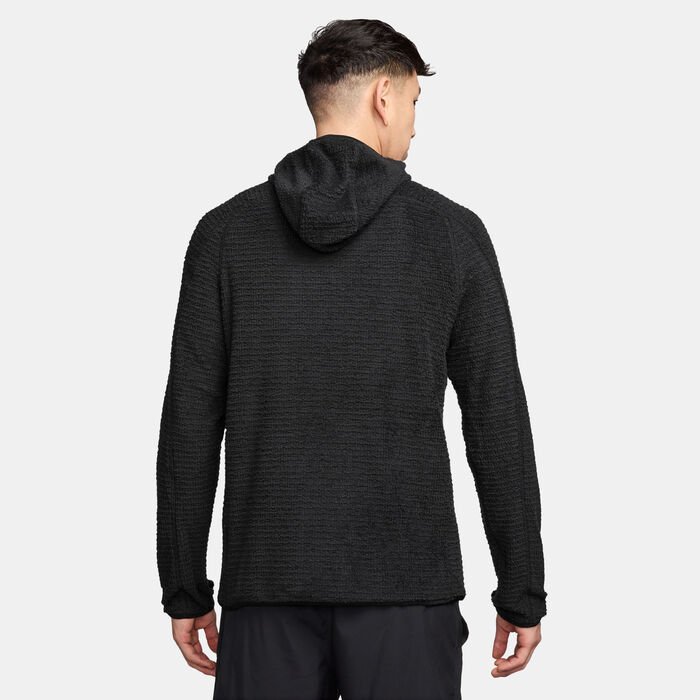 Nike Men's Trail Dri-FIT Fleece Running Jacket Black image number 1