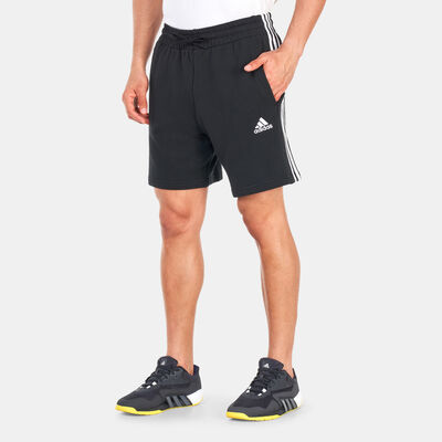 adidas Men's Essentials French Terry 3-Stripes Shorts Black