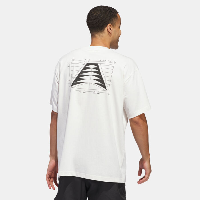 adidas Men's Anthony Edwards Seasonal Logo T-Shirt White adidas Men's Anthony Edwards Seasonal Logo T-Shirt White image number 1