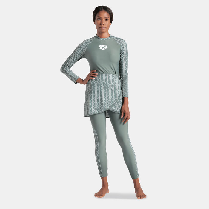 Arena Women's Modesty Swimming Leggings Multi-Color Arena Women's Modesty Swimming Leggings Multi-Color image number 2