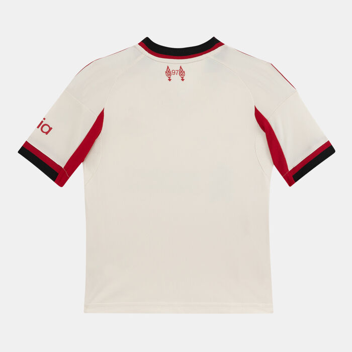 adidas Kids' Liverpool 25/26 Away Replica Football Jersey White adidas Kids' Liverpool 25/26 Away Replica Football Jersey White image number 1