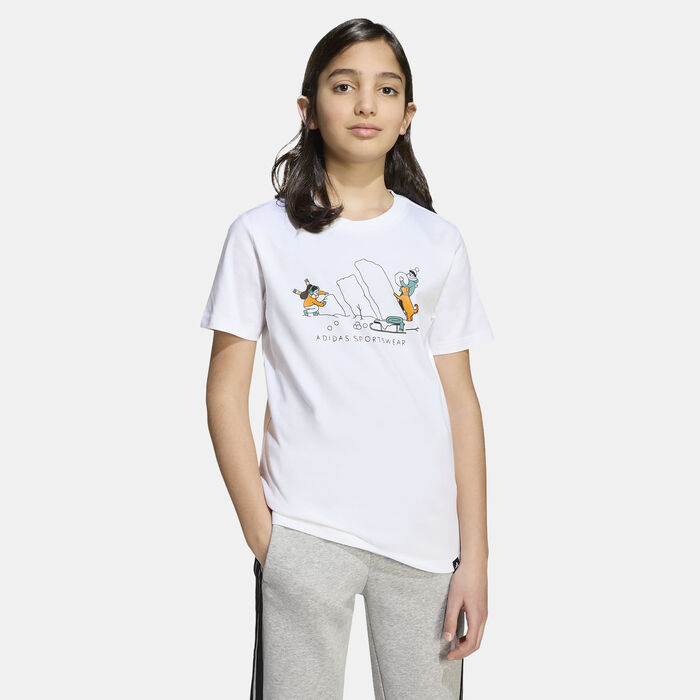 adidas Kids' Winter Sports Graphic T-Shirt White adidas Kids' Winter Sports Graphic T-Shirt White image number 0
