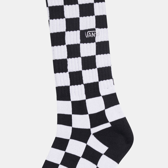 Vans Checkerboard Crew Socks Black Vans Checkerboard Crew Socks Black image number 1