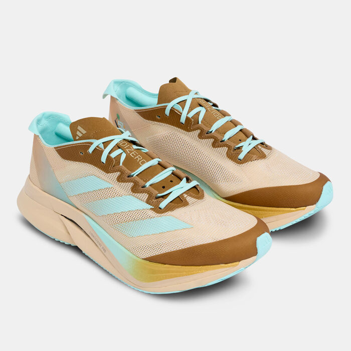 adidas Men's DR Adizero Boston 12 Dub Running Shoes Beige adidas Men's DR Adizero Boston 12 Dub Running Shoes Beige image number 1
