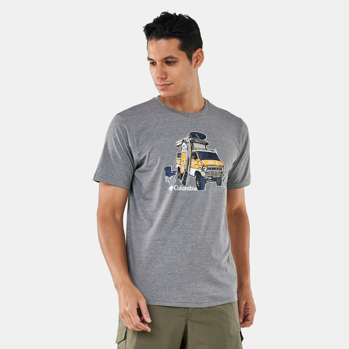 Buy Columbia Men's Sun Trek™ Short Sleeve Graphic T-Shirt Grey in KSA -SSS