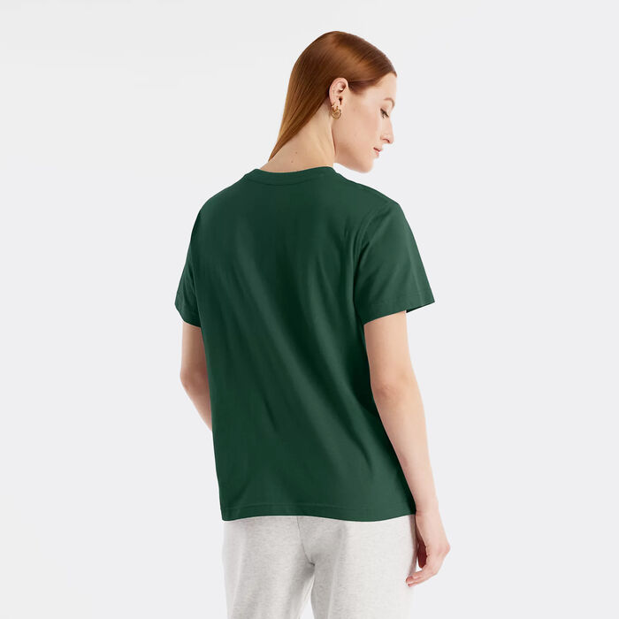 New Balance Women's Sport Essentials Stacked Logo T-Shirt Brown New Balance Women's Sport Essentials Stacked Logo T-Shirt Brown image number 1