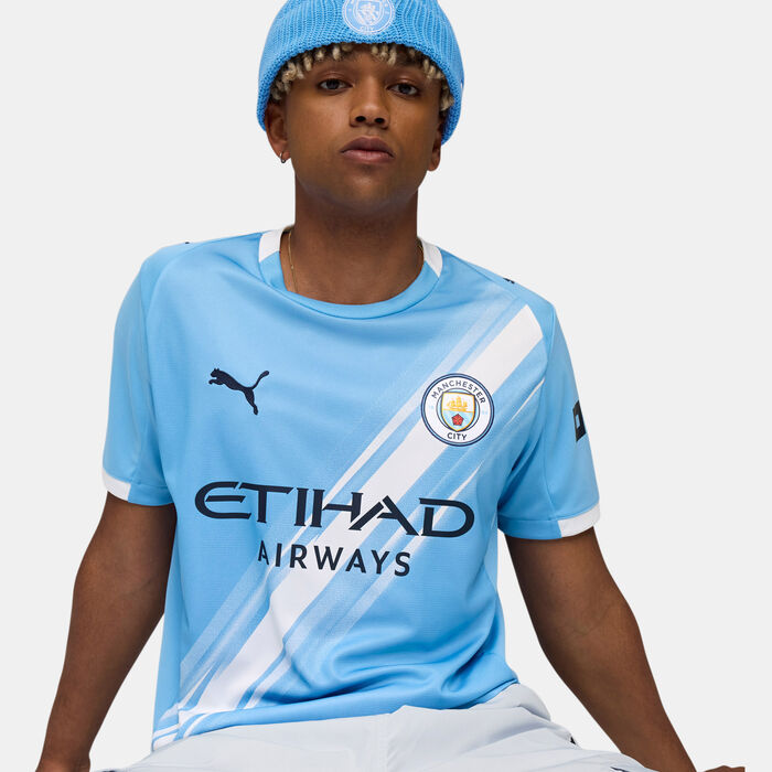 PUMA Men's Manchester City 25/26 Home Replica Football Jersey Blue PUMA Men's Manchester City 25/26 Home Replica Football Jersey Blue image number 6