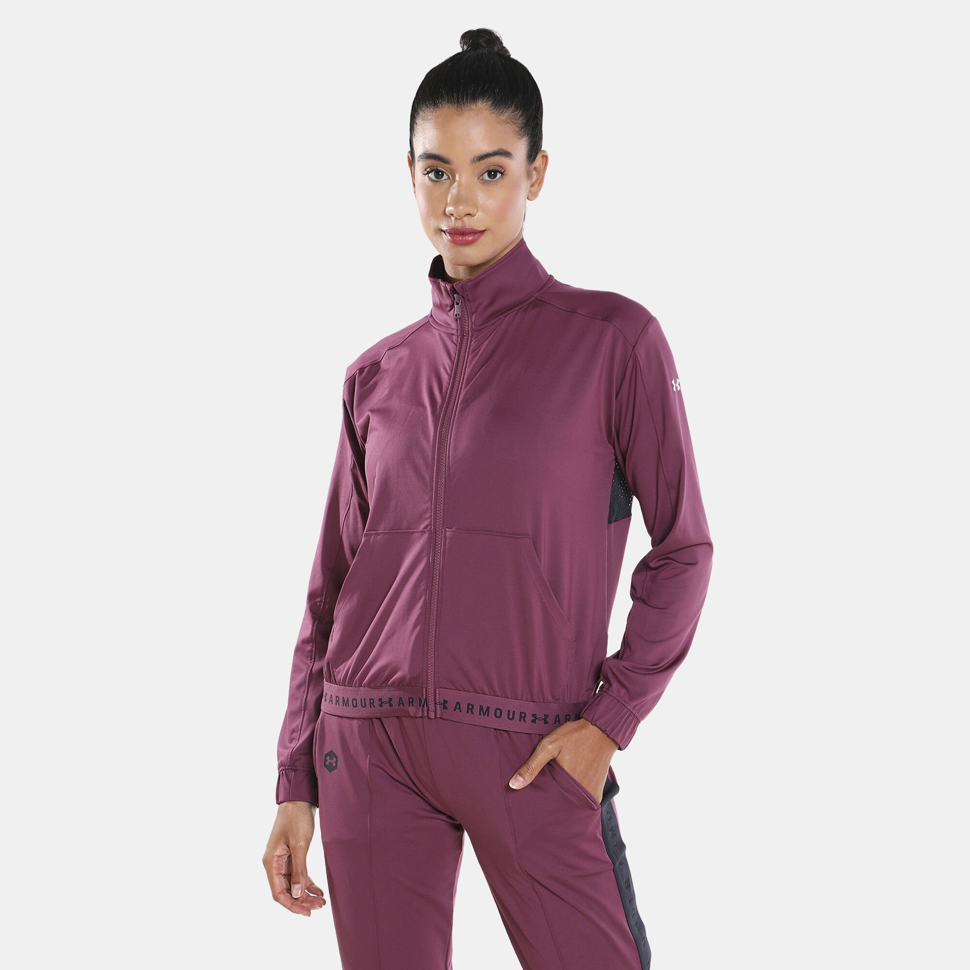 Buy Under Armour HeatGear Armour Full Zip Jacket Purple in KSA SSS
