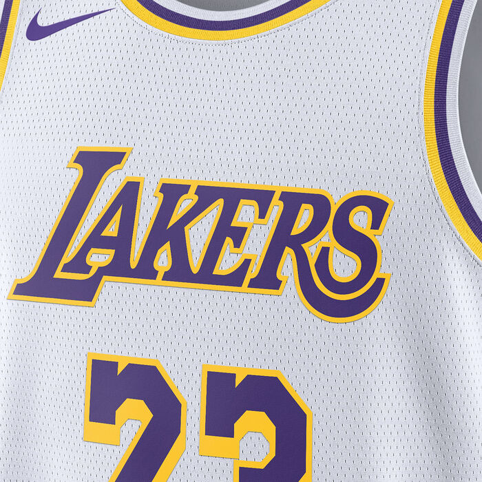 Nike Men's NBA 22/23 Los Angeles Lakers Association Edition Swingman Basketball Jersey White Nike Men's NBA 22/23 Los Angeles Lakers Association Edition Swingman Basketball Jersey White image number 2