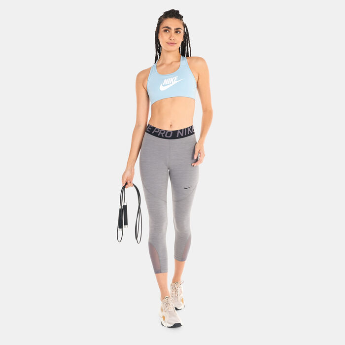 Nike Women's Dri-FIT Swoosh Sports Bra Blue Nike Women's Dri-FIT Swoosh Sports Bra Blue image number 2