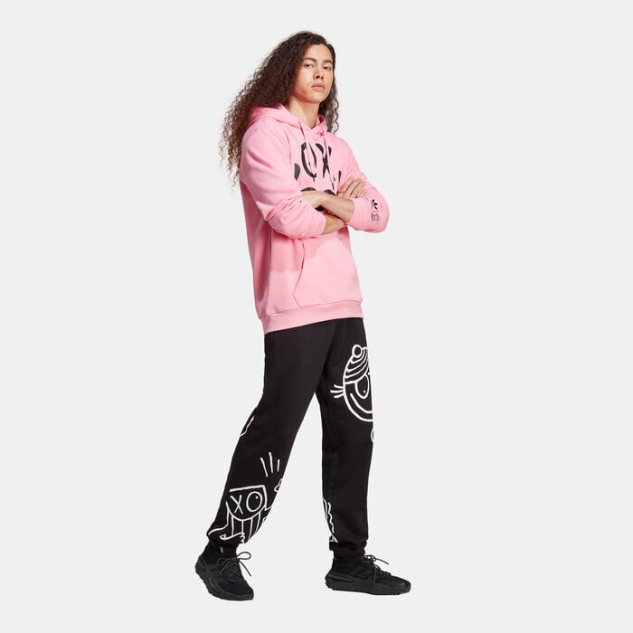 adidas Originals Men's X André Saraiva Hoodie Pink adidas Originals Men's X André Saraiva Hoodie Pink image number 2