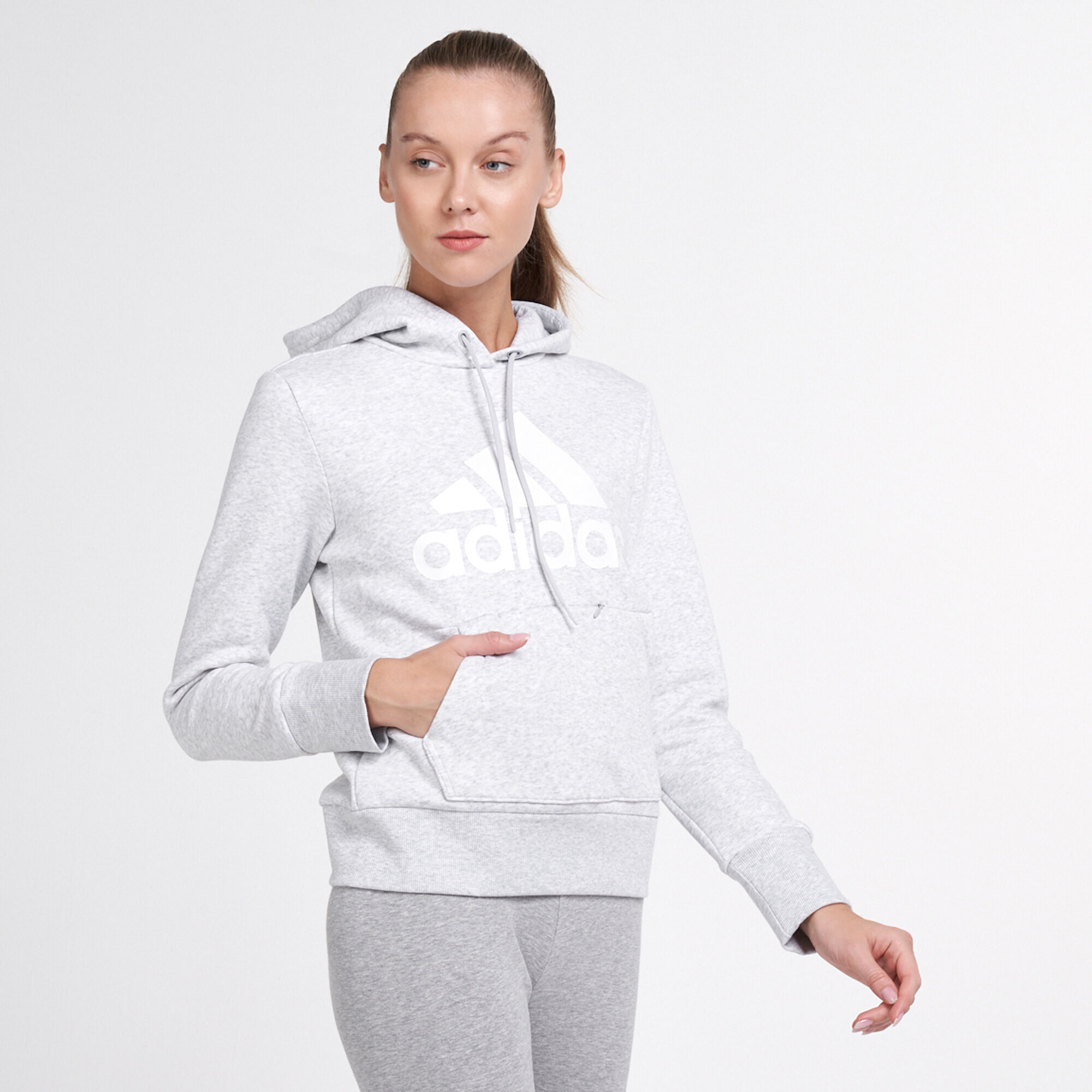 Buy adidas Women s Badge of Sport Fleece Hoodie Grey in KSA SSS