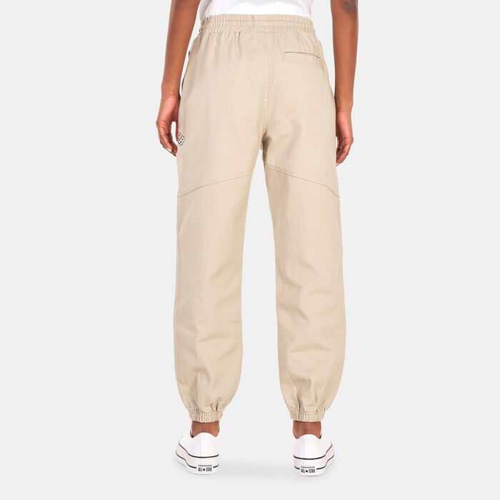 Converse Women's Seasonal Twill Joggers Beige Converse Women's Seasonal Twill Joggers Beige image number 1