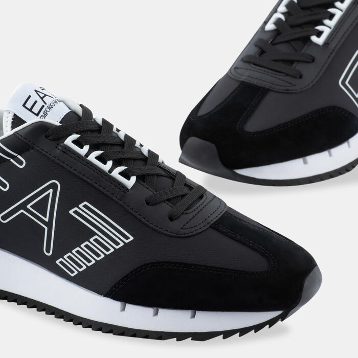 EA7 Emporio Armani Men's Logo-Print Lace-Up Shoe Black image number 3