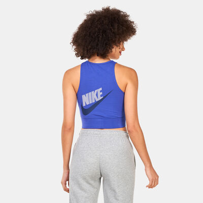 Nike Women's Sportswear Crop Dance Tank Top Blue