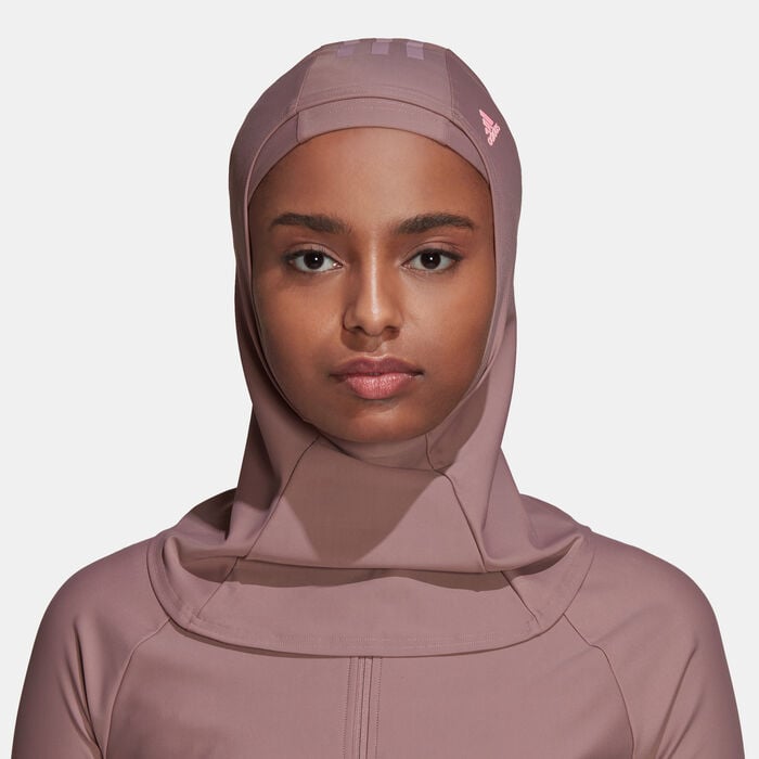 adidas Women's 3-Stripes Swimming Hijab Pink adidas Women's 3-Stripes Swimming Hijab Pink image number 0