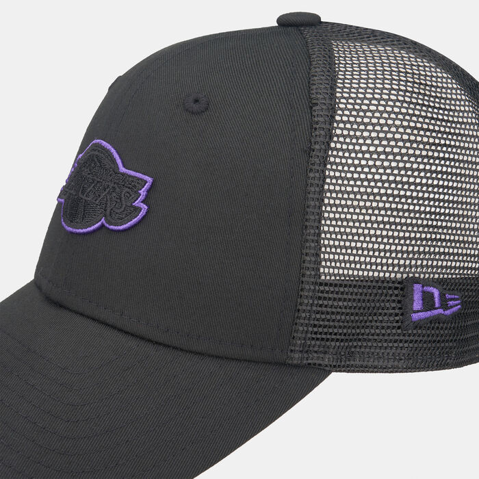 New Era Men's NBA Los Angeles Lakers 9FORTY Trucker Cap Black New Era Men's NBA Los Angeles Lakers 9FORTY Trucker Cap Black image number 2