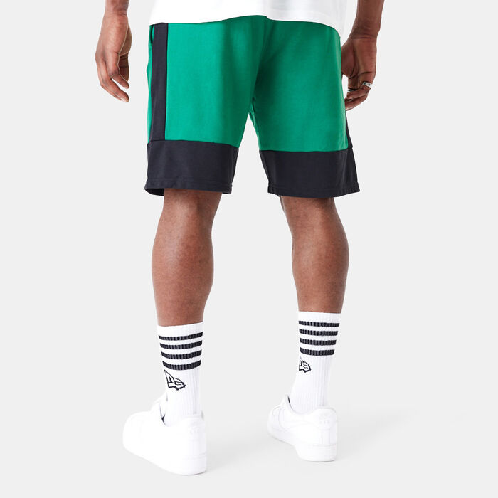 New Era Men's NBA Boston Celtics Colourblock Shorts Green New Era Men's NBA Boston Celtics Colourblock Shorts Green image number 1