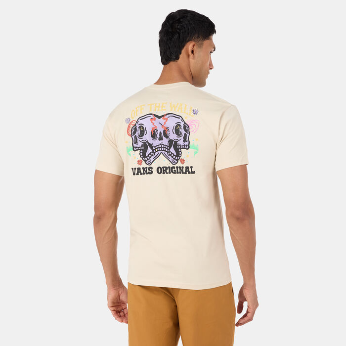 Vans Men's Skull Void Classic T-Shirt Beige image number 1
