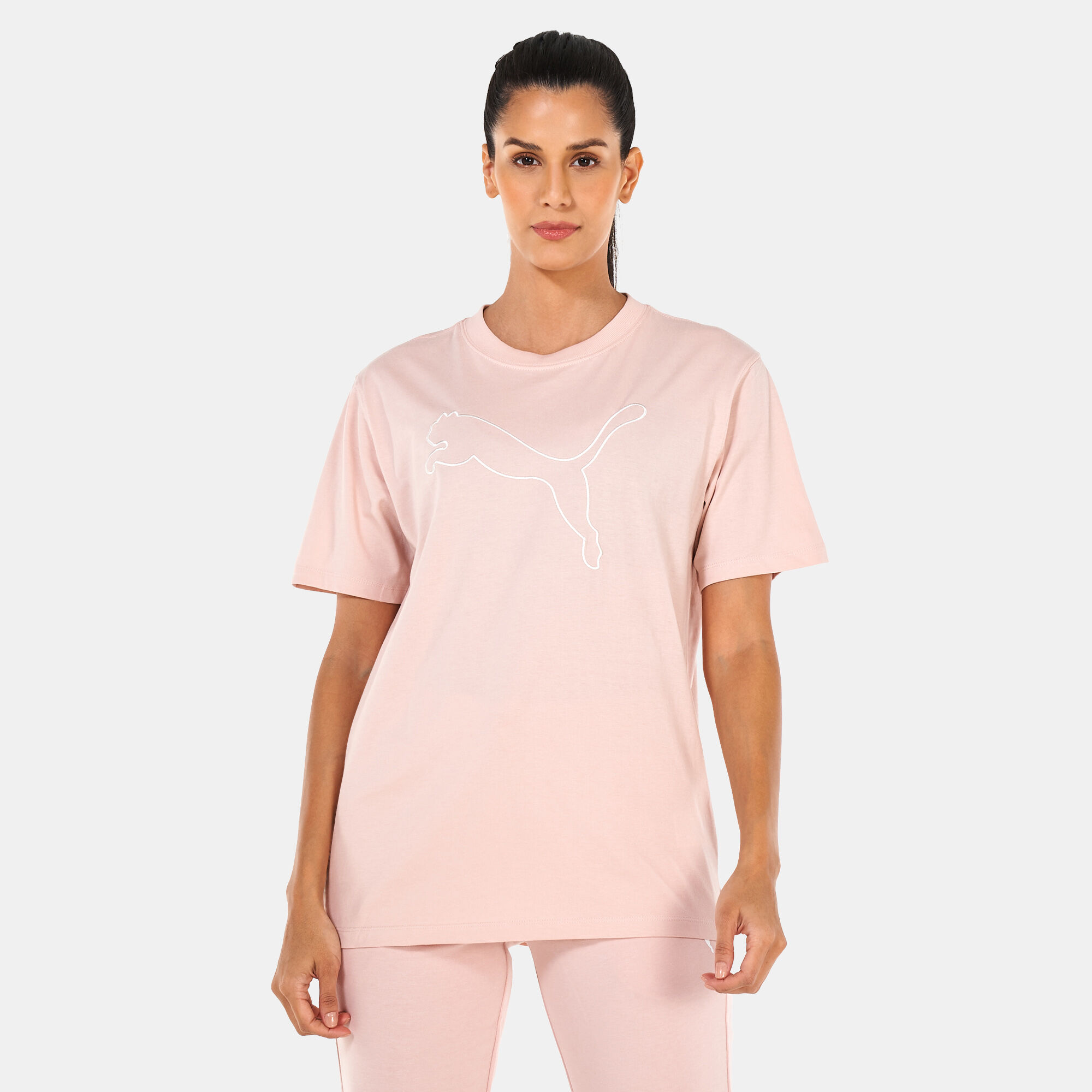 Pink puma shirt womens top