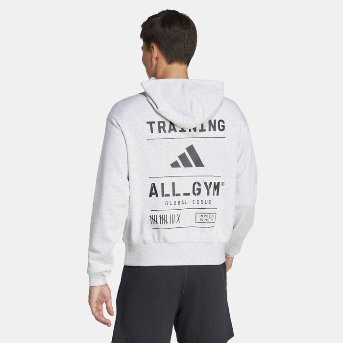 adidas Men's All-Gym Category Pump Hoodie Grey image number 1