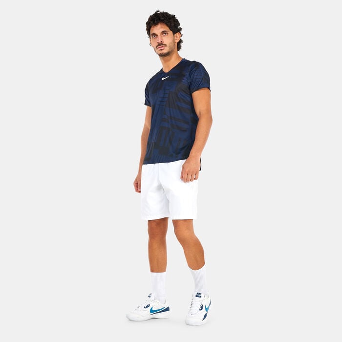 Nike Men's Court Dri FIT Advantage Printed T-Shirt Blue Nike Men's Court Dri FIT Advantage Printed T-Shirt Blue image number 2