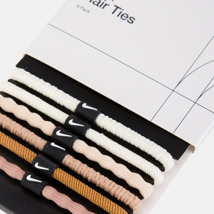 Nike Flex Hair Ties (6 Pieces) Brown Nike Flex Hair Ties (6 Pieces) Brown image number 1